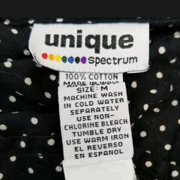 🇨🇦 Black & White Polka Dot Cap Sleeve Blouse - Picture 6 of 6